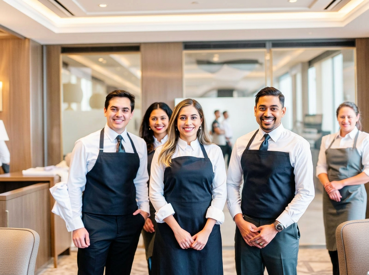 JJ Hospitality Services team in uniform